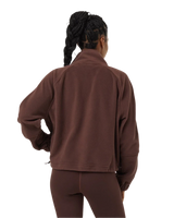 TENTREE Women's Recycled Microfleece Zip Sweater Deep Mahogany Women's Zip Hoodies Tentree 