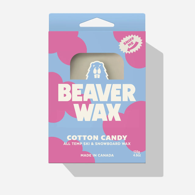 BEAVER WAX Cotton Candy Scented Snow Wax Snowboard Wax Beaver Wax 