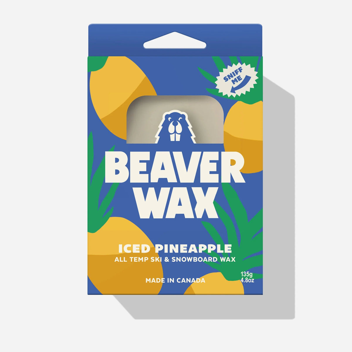 BEAVER WAX Iced Pineapple Scented Snow Wax Snowboard Wax Beaver Wax 