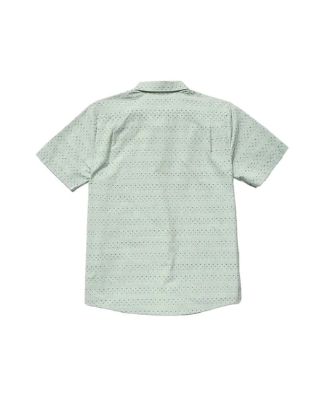 VOLCOM Boy's Bankstone II Button-Up Shirt Pale Aqua Boy's Short Sleeve Button Ups Volcom 
