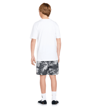 VOLCOM Boys Asphalt Beach Elastic Waist Hybrid Shorts Black White Boy's Hybrid Shorts Volcom 