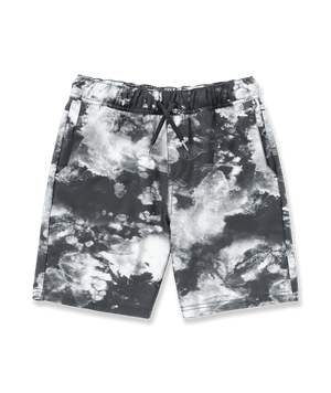 VOLCOM Boys Asphalt Beach Elastic Waist Hybrid Shorts Black White Boy's Hybrid Shorts Volcom 