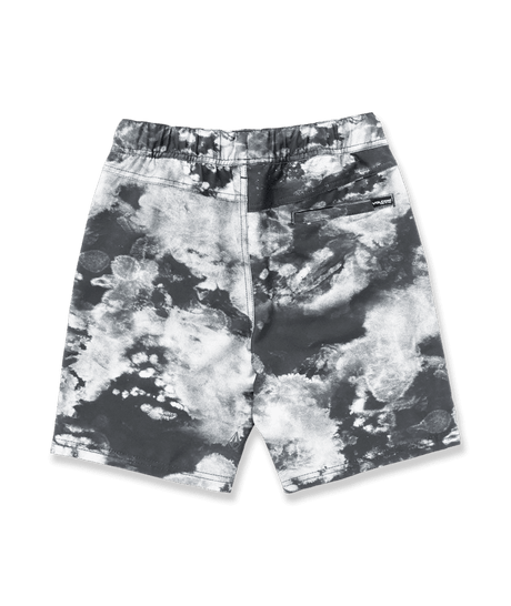VOLCOM Boys Asphalt Beach Elastic Waist Hybrid Shorts Black White Boy's Hybrid Shorts Volcom 