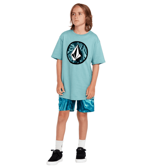 VOLCOM Boy's Circle Stone T-Shirt Cali Blue Heather Boy's T-Shirts Volcom 