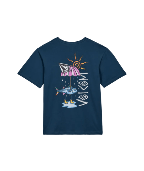 VOLCOM Boys Sunfish T-Shirt Dust Bowl Indigo Boy's T-Shirts Volcom 