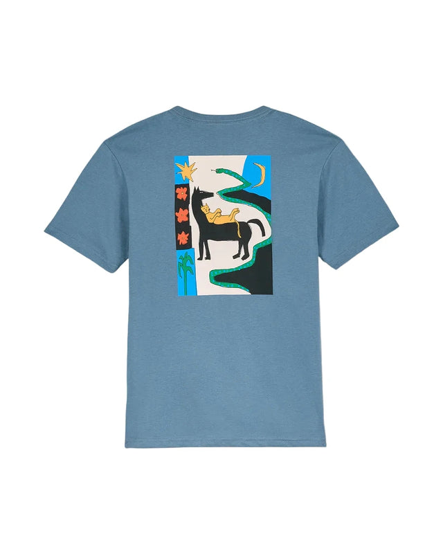 VOLCOM Boys Longosnake T-Shirt Blue Wash Boy's T-Shirts Volcom 