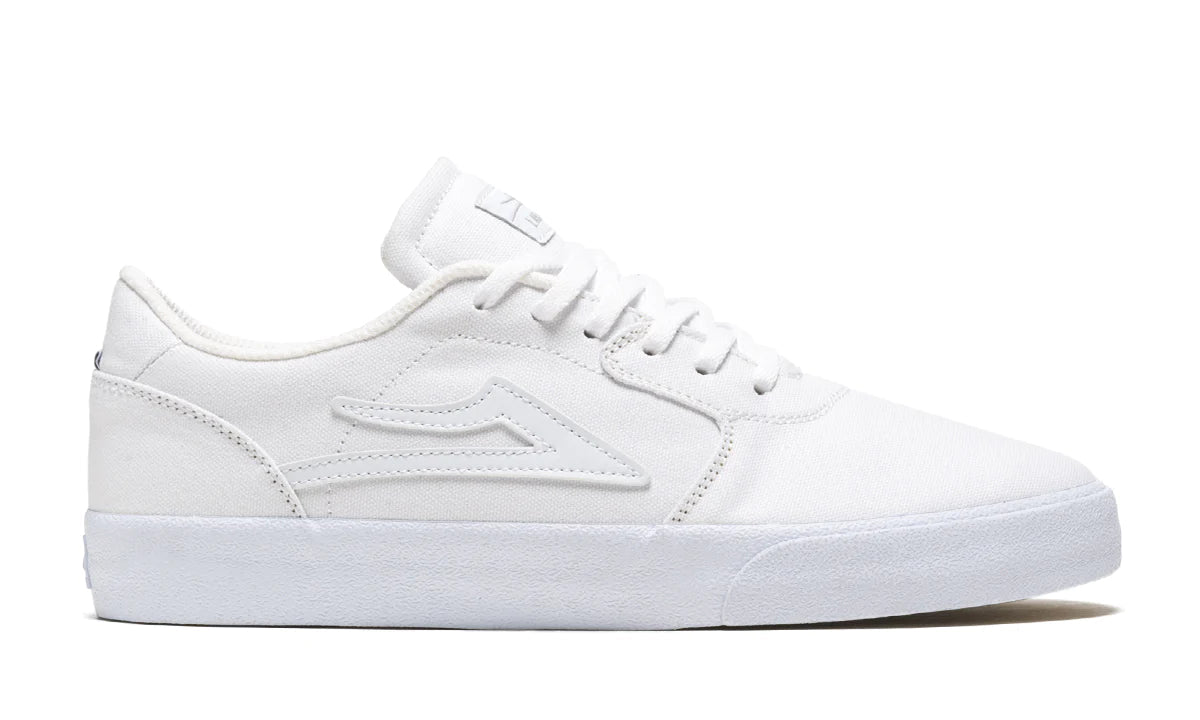 LAKAI Cardiff Shoes White Canvas Men's Skate Shoes Lakai 