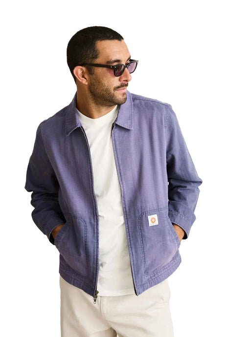 RHYTHM Herringbone Sun Wash Jacket Vintage Blue Men's Street Jackets Rhythm 