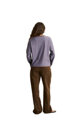 RHYTHM Women's Porto Stripe Long Sleeve T-Shirt Cafe Women's Long Sleeve T-Shirts Rhythm 