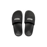 REEF Kids One Slide Sandals Reef Black/White Youth Sandals Reef 