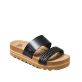 REEF Women's Cushion Vista Hi Sandals Black Braid Women's Sandals Reef 