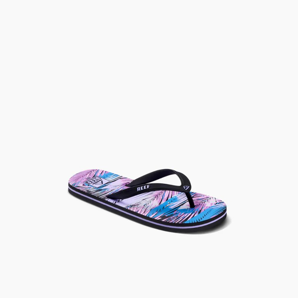 REEF Kids Seaside Prints Sandals Palm Fronds Youth Sandals Reef 