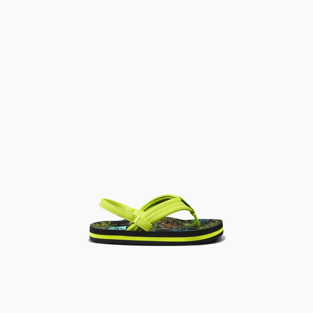 REEF Toddler Little Ahi Sandals Neon Palm Youth Sandals Reef 