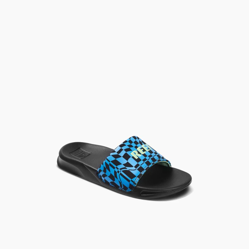 REEF Kids One Slide Sandals Swell Checkers Youth Sandals Reef 
