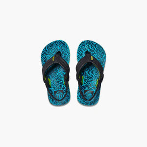 REEF Kids Little Ahi Sandals Blue Coral Youth Sandals Reef 