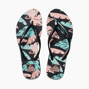 REEF Women's Seaside Prints Sandals Neon Monstera Women's Sandals Reef 