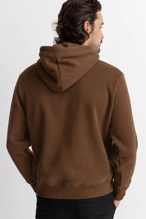 RHYTHM Classic Fleece Pullover Hoodie Chocolate Men's Pullover Hoodies Rhythm 