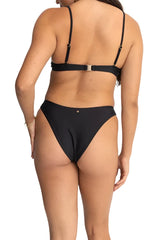 RHYTHM Women's Classic High Cut Bikini Bottom Black Women's Bikini Bottoms Rhythm 