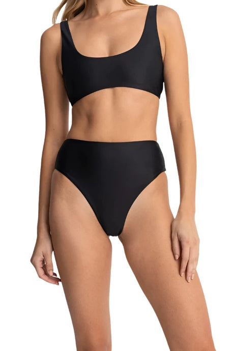 RHYTHM Women's Classic High Waist Bikini Bottom Black Women's Bikini Bottoms Rhythm 