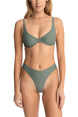 RHYTHM Women's Classic Underwire Bikini Top Olive Women's Bikini Tops Rhythm 