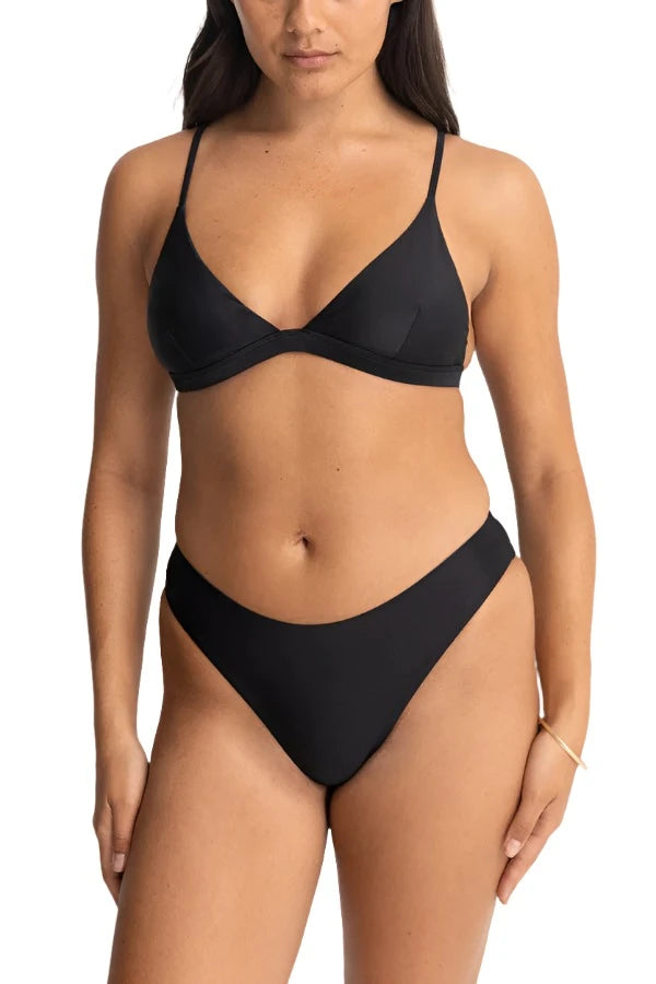 RHYTHM Women's Classic Bralette Bikini Top Black Women's Bikini Tops Rhythm 