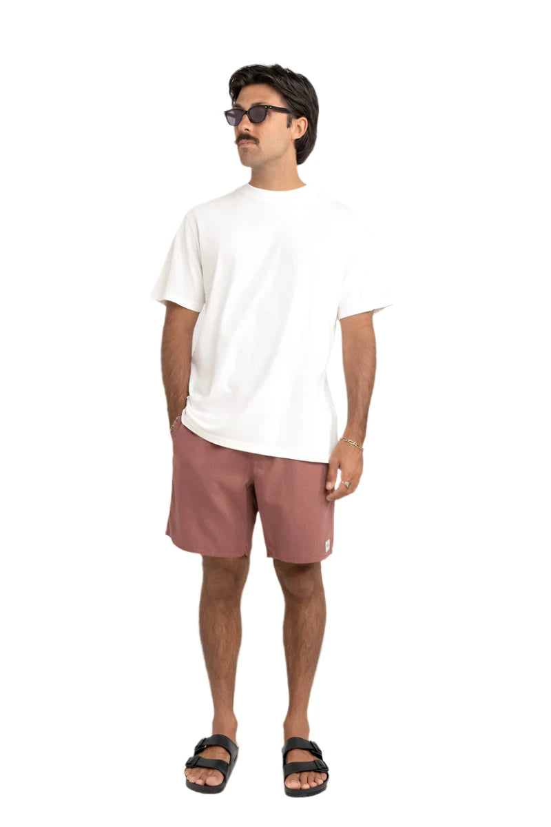 RHYTHM Classic Linen Jam Shorts Merlot Men's Walkshorts Rhythm 