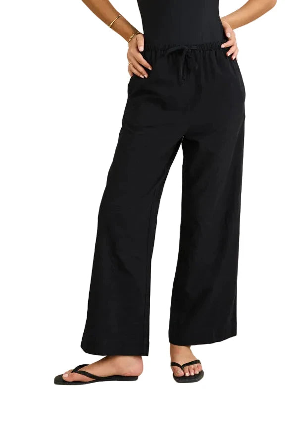 RHYTHM Women's Classic Drawstring Pant Black Women's Pants Rhythm 