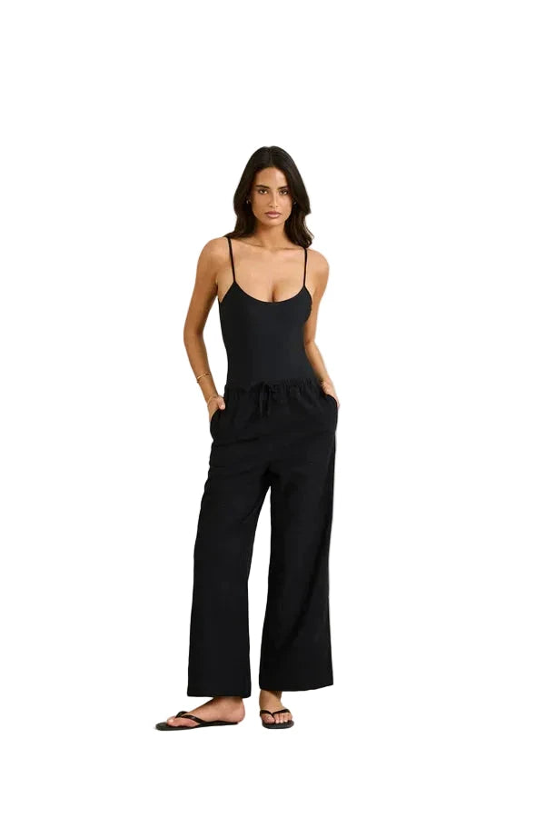 RHYTHM Women's Classic Drawstring Pant Black Women's Pants Rhythm 