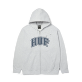 HUF Classic Arch Full-Zip Hoodie Heather Grey/Navy Men's Zip Hoodies Freeride Boardshop 