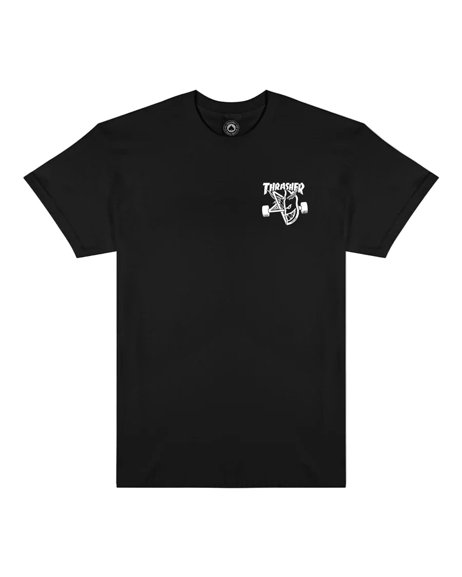 THRASHER Spitfire X Thrasher Classic Swirl T-Shirt Black Men's Short Sleeve T-Shirts Thrasher 