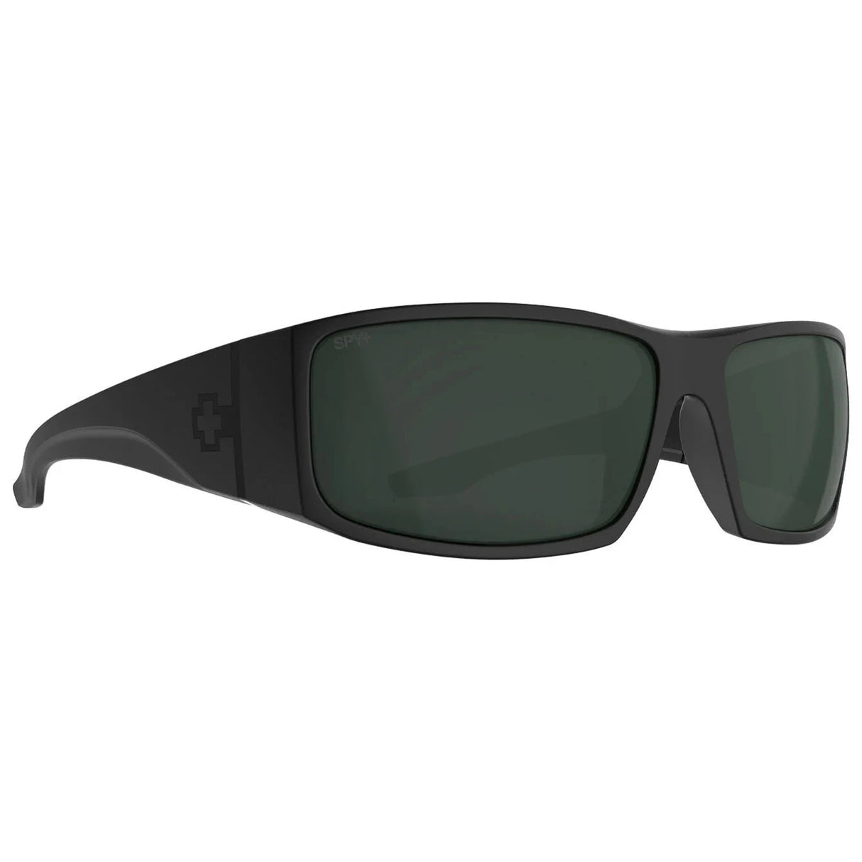 SPY Cooper XL Matte Black - Happy Grey Green Polarized Sunglasses Sunglasses Spy 