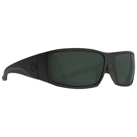 SPY Cooper XL Matte Black - Happy Grey Green Polarized Sunglasses Sunglasses Spy 