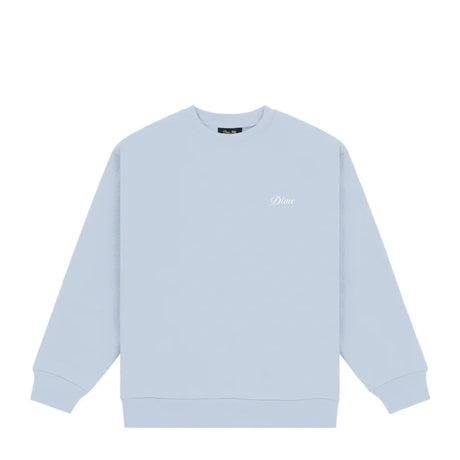 DIME Cursive Small Logo Crewneck Blue Fog Men's Crewnecks Dime MTL 
