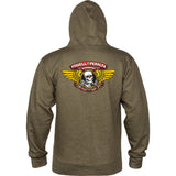 POWELL PERALTA Winged Ripper Pullover Hoodie Army Heather Men's Pullover Hoodies Powell Peralta 