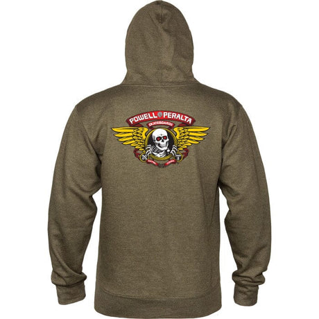 POWELL PERALTA Winged Ripper Pullover Hoodie Army Heather Men's Pullover Hoodies Powell Peralta 