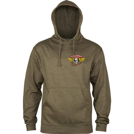 POWELL PERALTA Winged Ripper Pullover Hoodie Army Heather Men's Pullover Hoodies Powell Peralta 