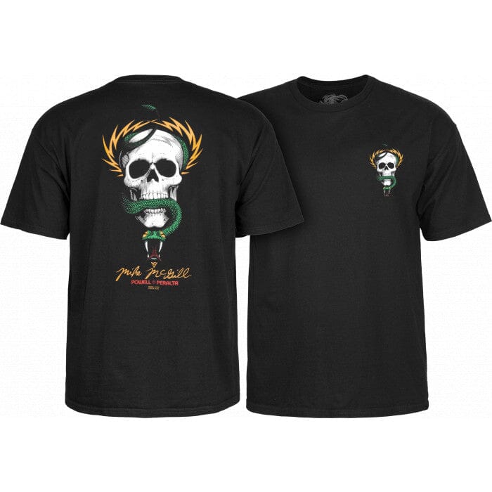 POWELL PERALTA McGill Skull & Snake T-Shirt Black Men's Short Sleeve T-Shirts Powell Peralta 
