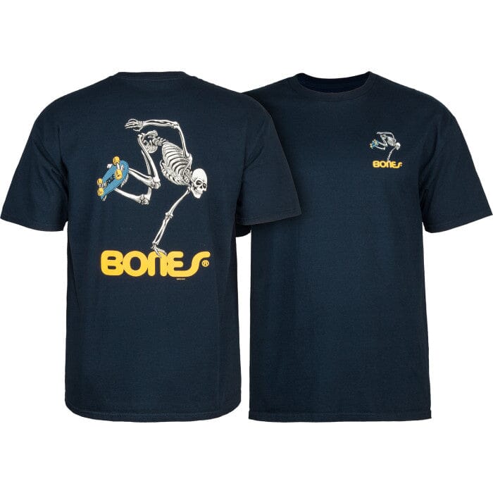 POWELL PERALTA Youth Skateboard Skeleton T-Shirt Navy Men's Short Sleeve T-Shirts Powell Peralta 