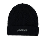 SOUVENIR Cable Knit Beanie Black Men's Beanies Souvenir 