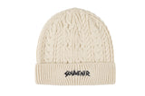 SOUVENIR Cable Knit Beanie White Men's Beanies Souvenir 