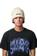SOUVENIR Cable Knit Beanie White Men's Beanies Souvenir 