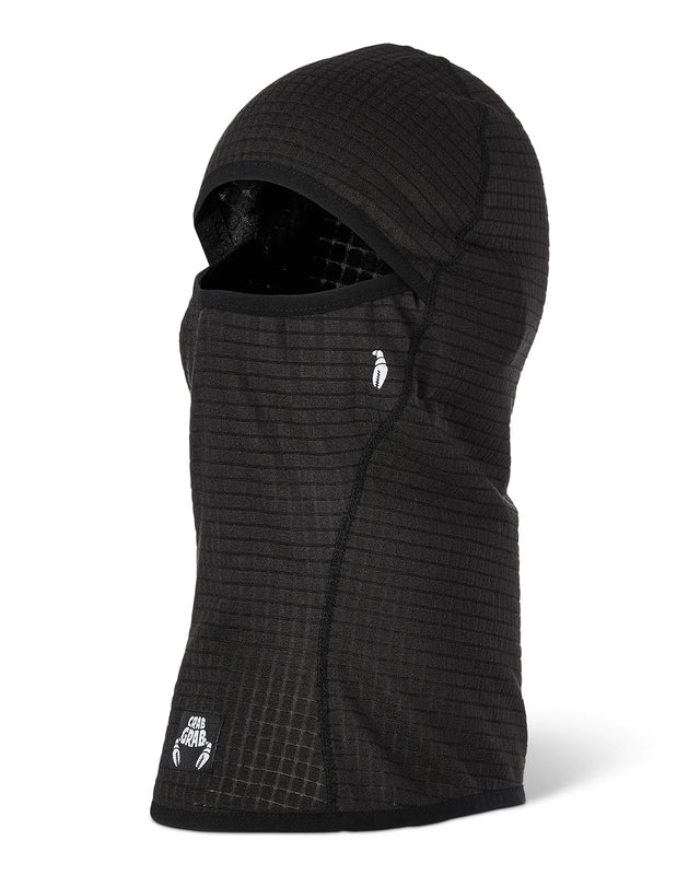 CRAB GRAB Clawva Waffle Fleece Balaclava Black Winter Face Masks Crab Grab 