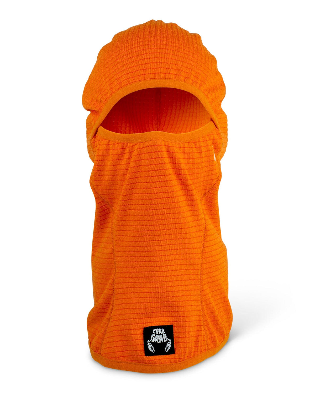 CRAB GRAB Clawva Waffle Fleece Balaclava Orange Winter Face Masks Crab Grab 