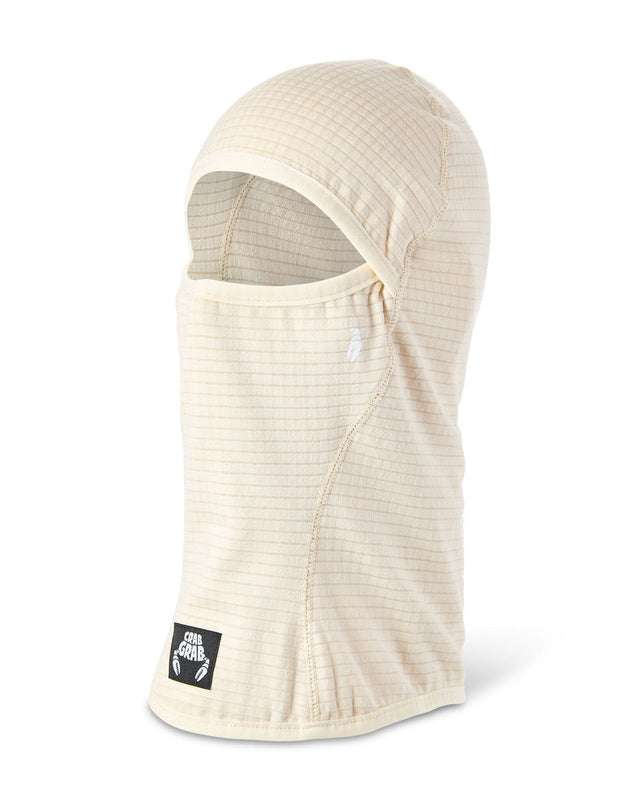 CRAB GRAB Clawva Waffle Fleece Balaclava Oatmeal Winter Face Masks Crab Grab 