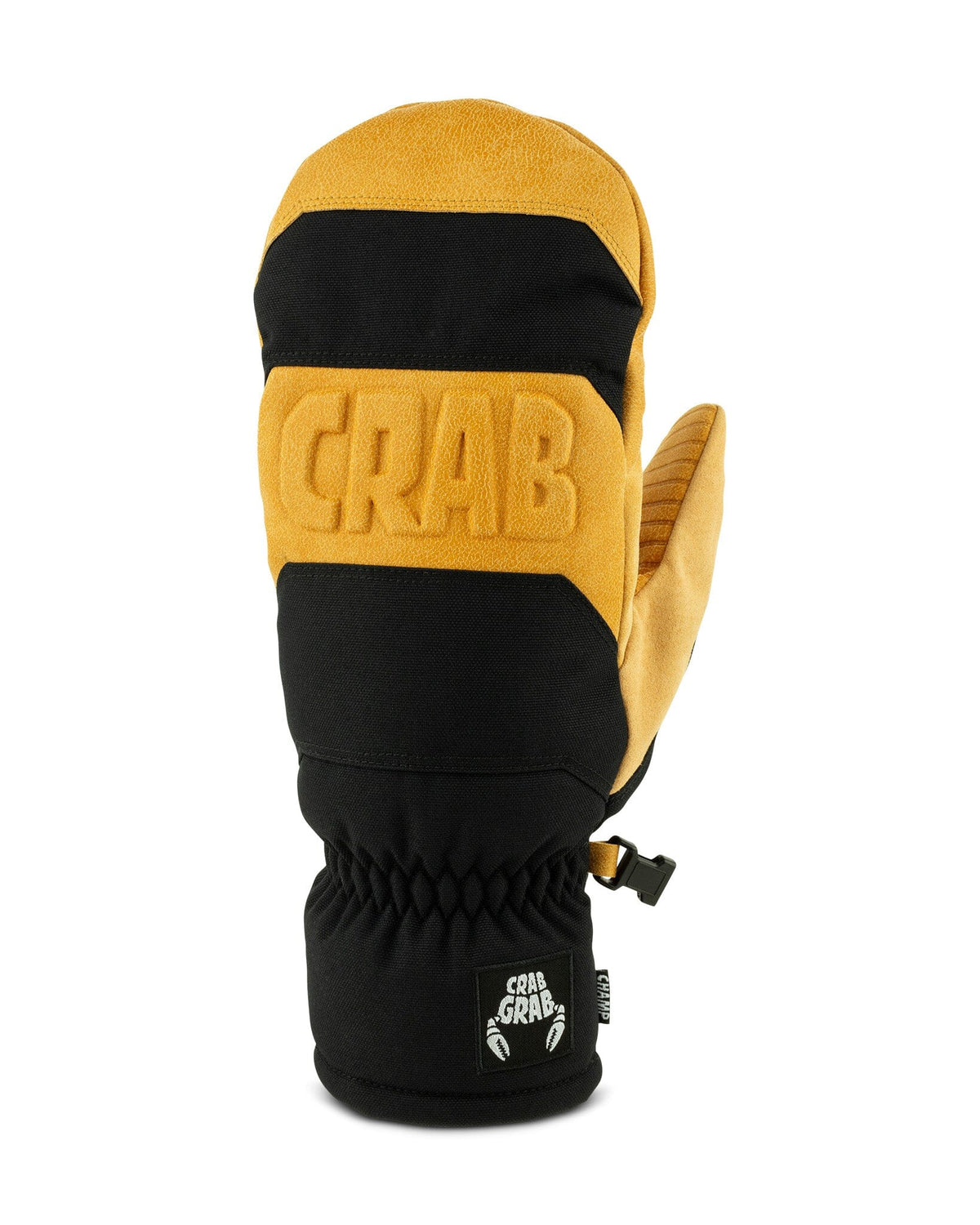 CRAB GRAB Champ Mitt Black/Tan Men's Snow Mitts Crab Grab 