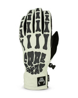 CRAB GRAB Five Glove White Bones Men's Snow Gloves Crab Grab 