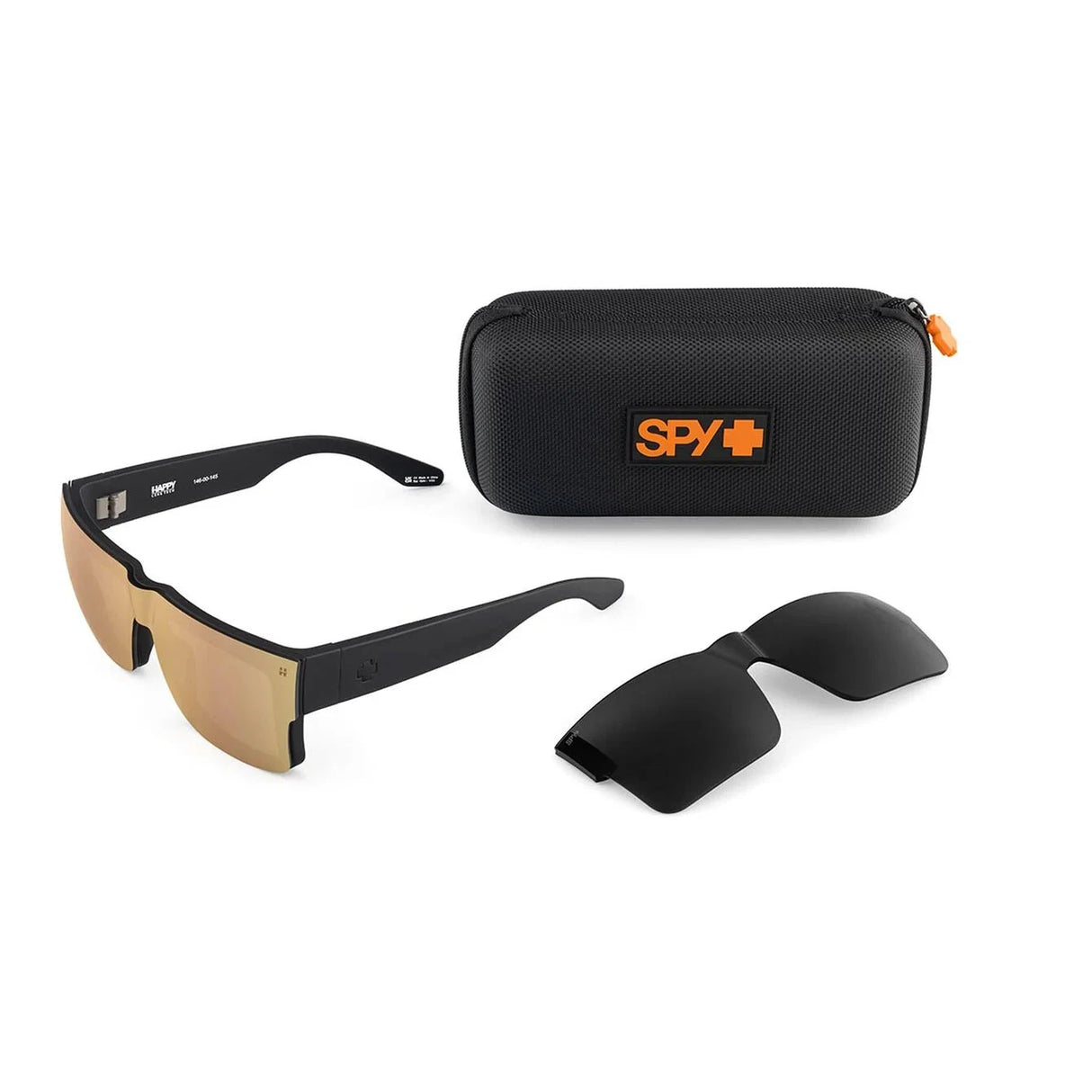 SPY Cyrus Switch Matte Black - Happy Grey Green + Happy Bronze Gold Mirror Sunglasses Sunglasses Spy 