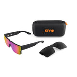SPY Cyrus Switch Matte Black - Happy Grey Green + Happy Grey Green Pink Mirror Sunglasses Sunglasses Spy 