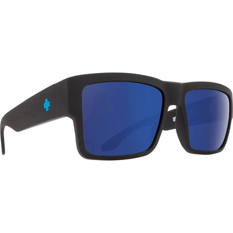 SPY Cyrus Soft Matte Black - Happy Bronze Blue Mirror Sunglasses Sunglasses Spy 