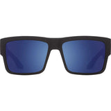 SPY Cyrus Soft Matte Black - Happy Bronze Blue Mirror Sunglasses Sunglasses Spy 